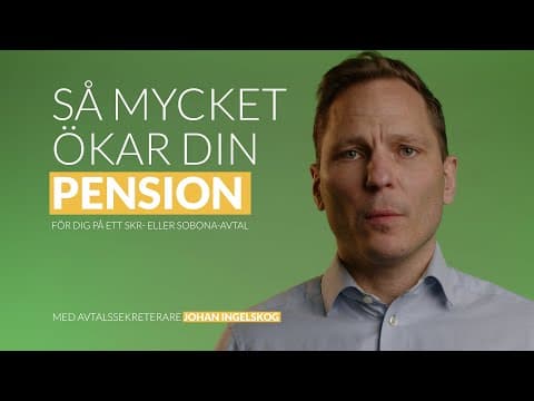 Så mycket ökar din pension - för dig på ett SKR- eller Sobona-avtal