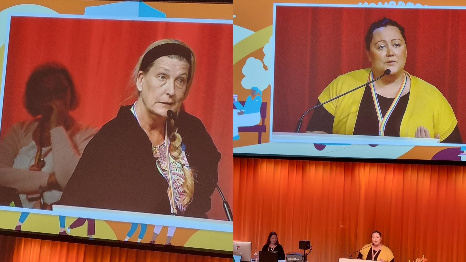 Två kvinnor från Väst i talarstolen på kongressen 2022