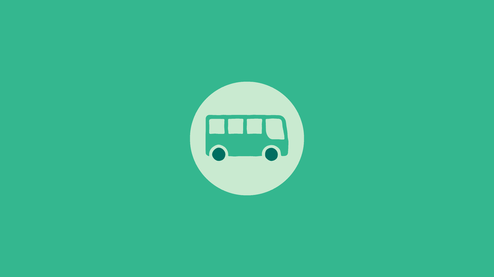 Illustration av en grön buss