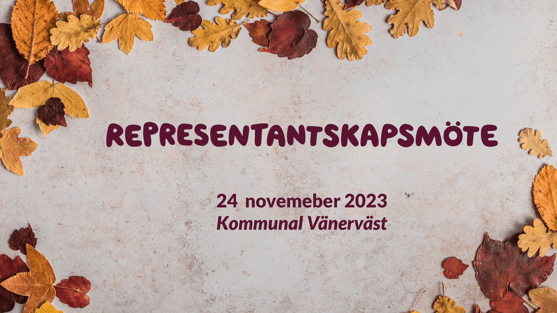 Representantskapsmöte Kommunal Vänerväst 2023