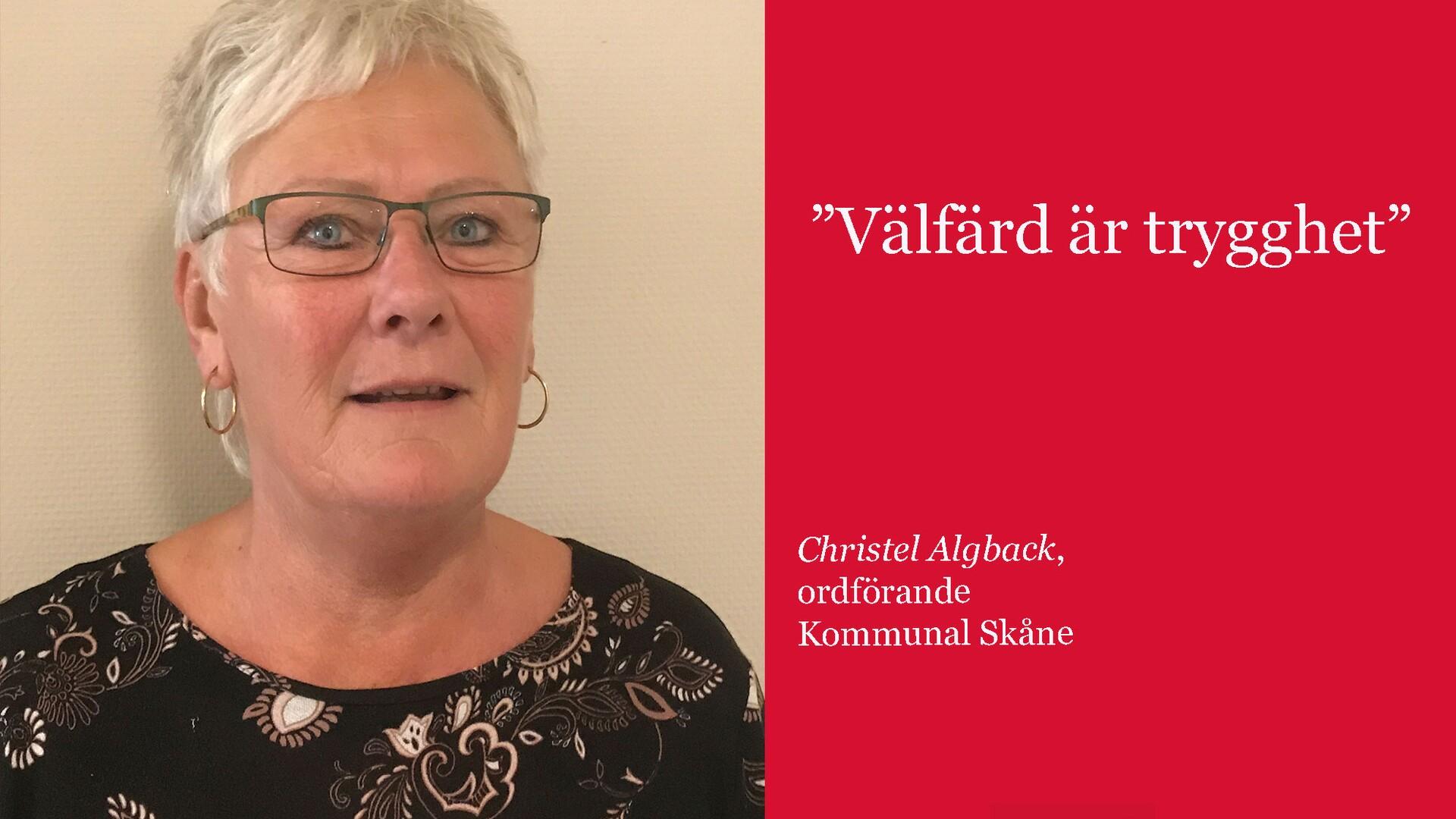 Avdelning Skånes ordförande Christel Algback