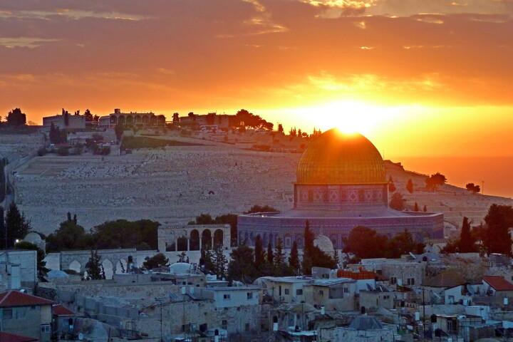 Soluppgång över Jerusalem