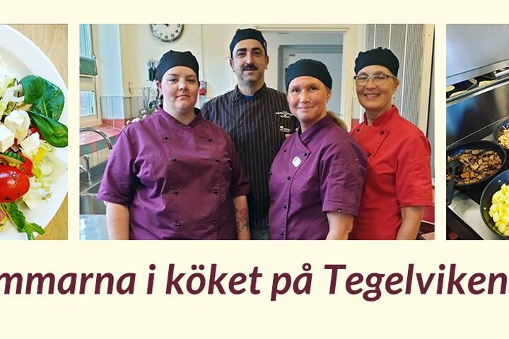 Mattallrik, medlemmarna i skolköket på Tegelvikens skola, matlagning